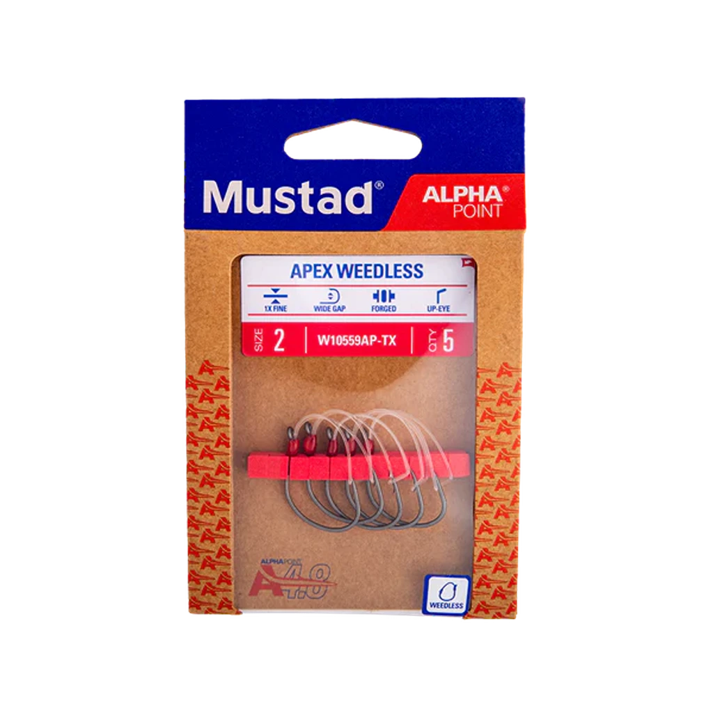 Mustad Apex Weedless Dropshot Hook Natural Sports The Fishing Store