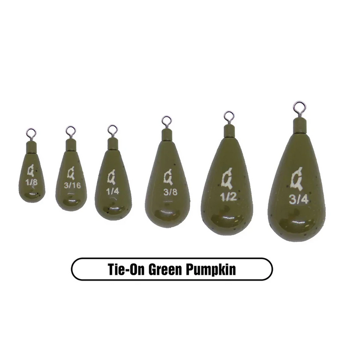 X Zone Tungsten Tear Drop Shot Weight - Tie-On