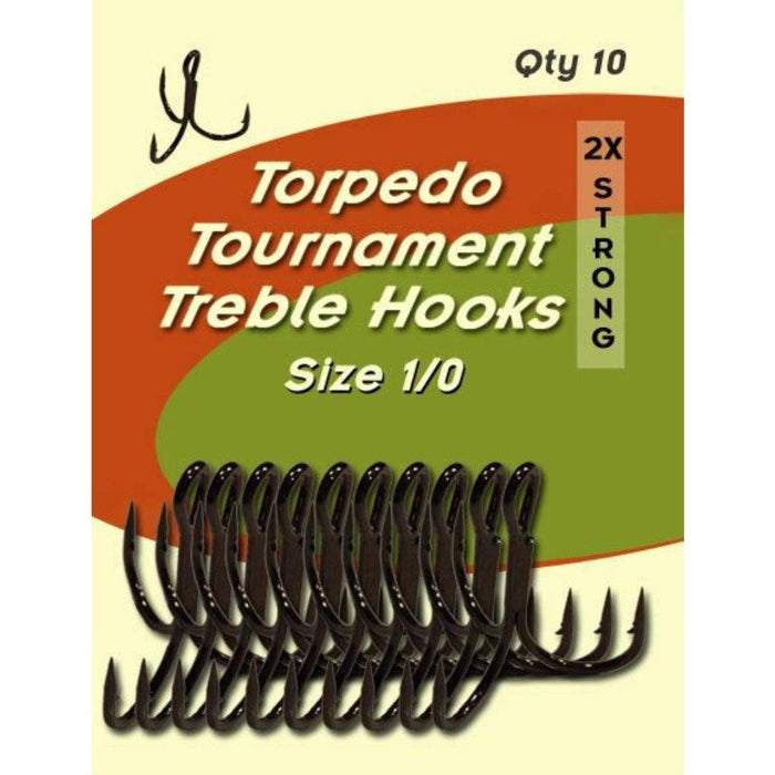 Torpedo Tournament Treble Hooks - Natural Sports - The Fishing Store