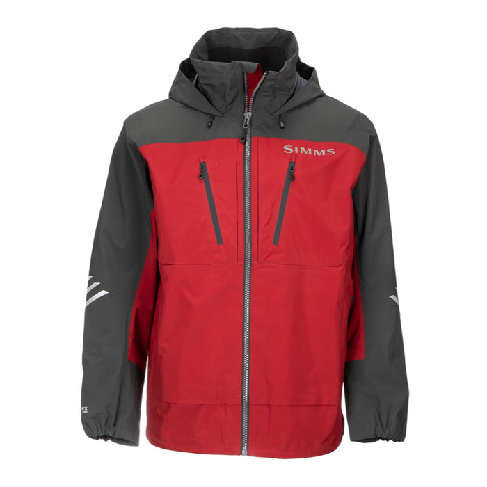 Simms ProDry Fishing Rain Jacket Auburn Red