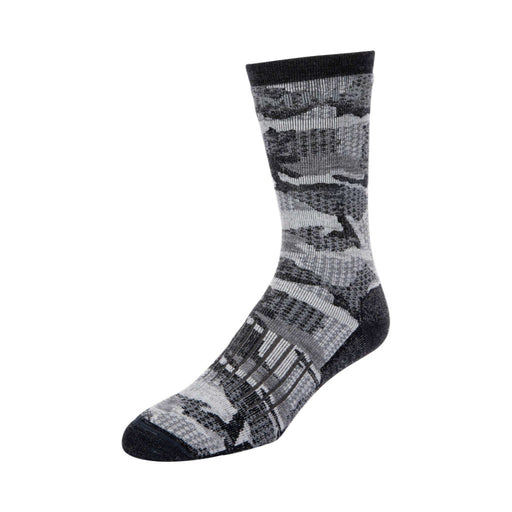 Hex Flo Camo Carbon Simms Merino Midweight Hiker Sock
