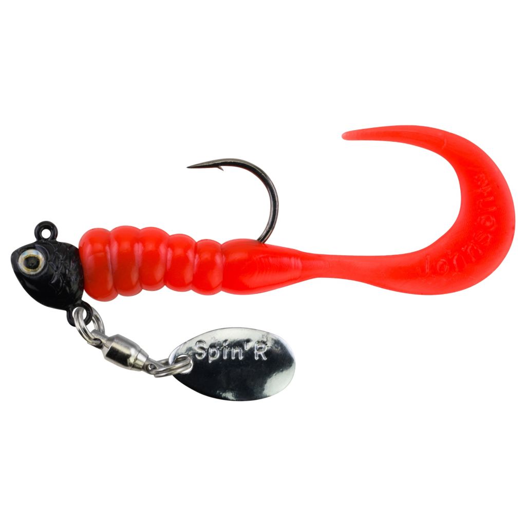 Johnson Crappie Buster Spin'R Grub 1/16oz / CHARTREUSE/BLACK