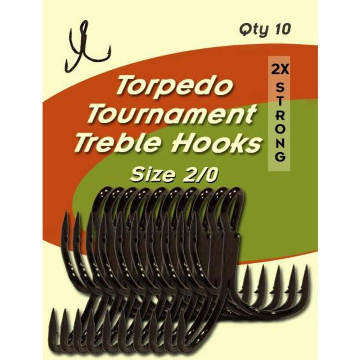 Torpedo Tournament Treble Hooks - Natural Sports - The Fishing Store