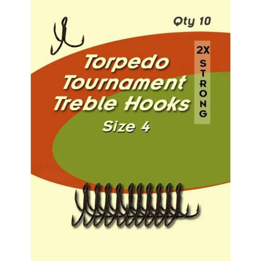 Torpedo Tournament Treble Hooks - Natural Sports - The Fishing Store