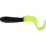 Black Chartreuse Pearl Tail Mister Twister 2" Teenie Grub