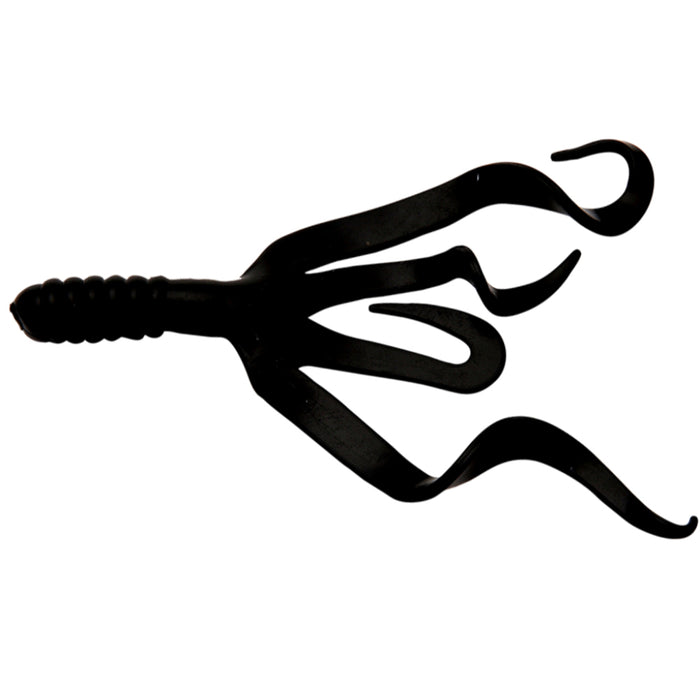 Black Mister Twister Split Double Tail Grub