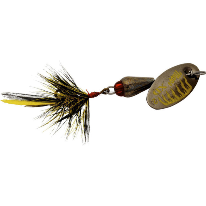Black Yellow Mepps Xtra Deep Dressed Inline Spinner