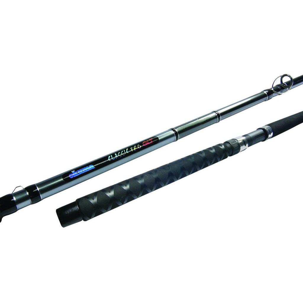 Okuma Classic Pro GLT Salmon Rod (12-25-Poundss, 9-Feet, Medium-Heavy),  Gloss Black and Mirrior Silver, Trolling Rods -  Canada
