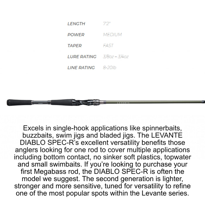 Megabass Levante Diablo Spec-R .Casting Rods