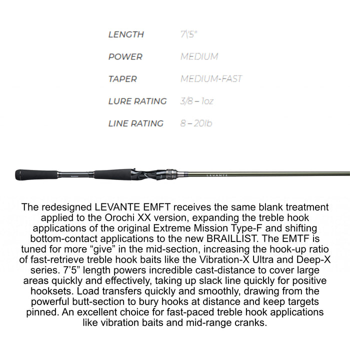Megabass Levante EMTF Casting Rods