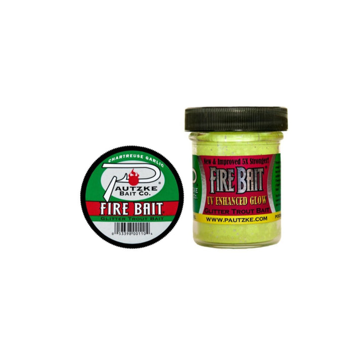 Pautzke Fire Bait Glitter Trout Bait Chartreuse Garlic