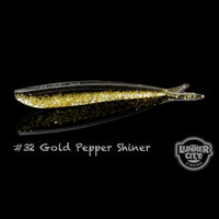 Gold Pepper Shiner Lunker City Fin-S Fish 4" Minnow