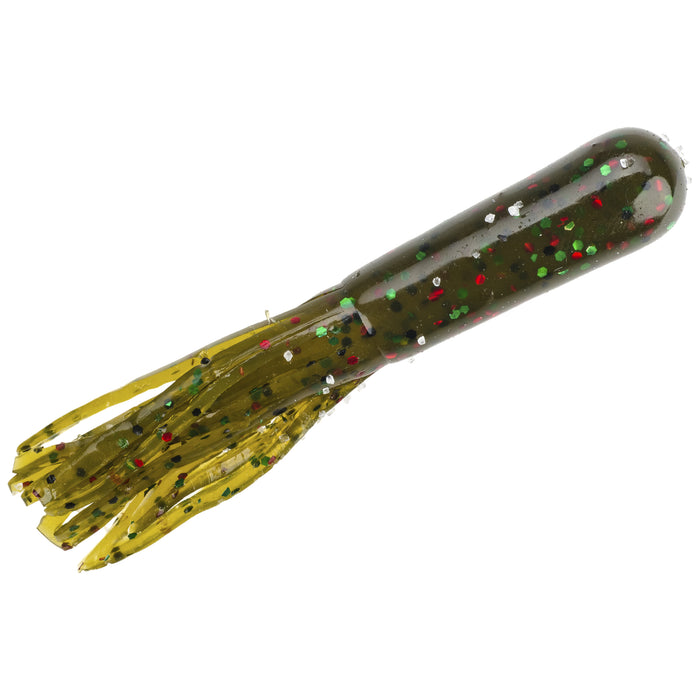 Green Pumpkin Red Green Flake Strike King 2.75" Bitsy Tube