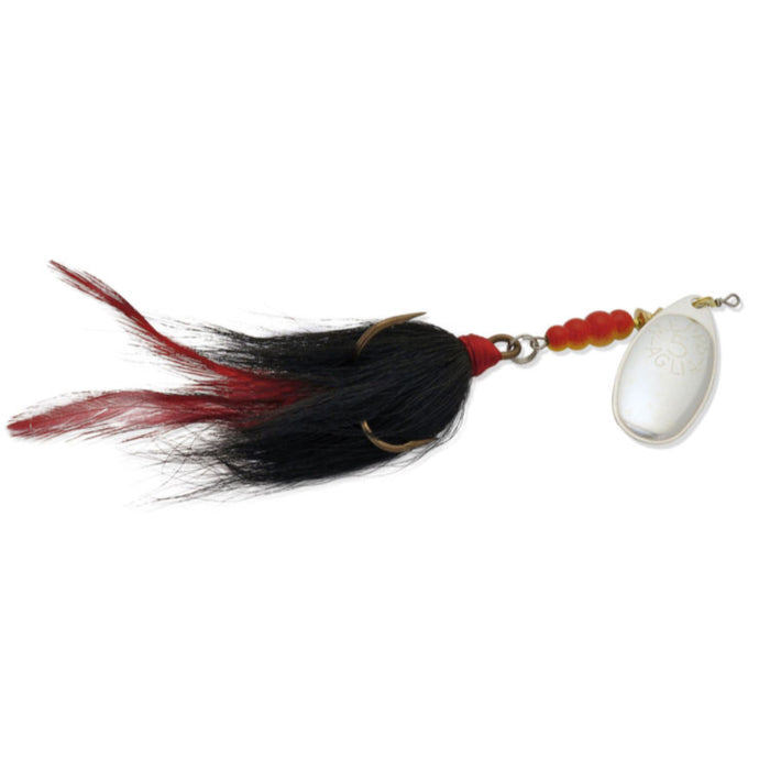 Silver Black tail Mepps Musky Killer Bucktail Spinner