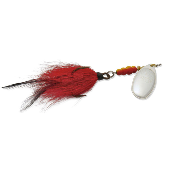 Silver Red Tail Mepps Musky Killer Bucktail Spinner