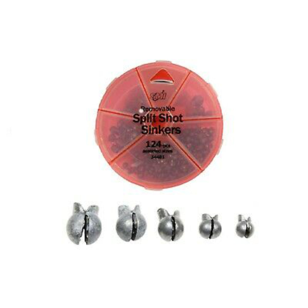 212pcs Fishing Weights Sinkers Split Shot Removable Rubber Weights 9 Sizes  Box