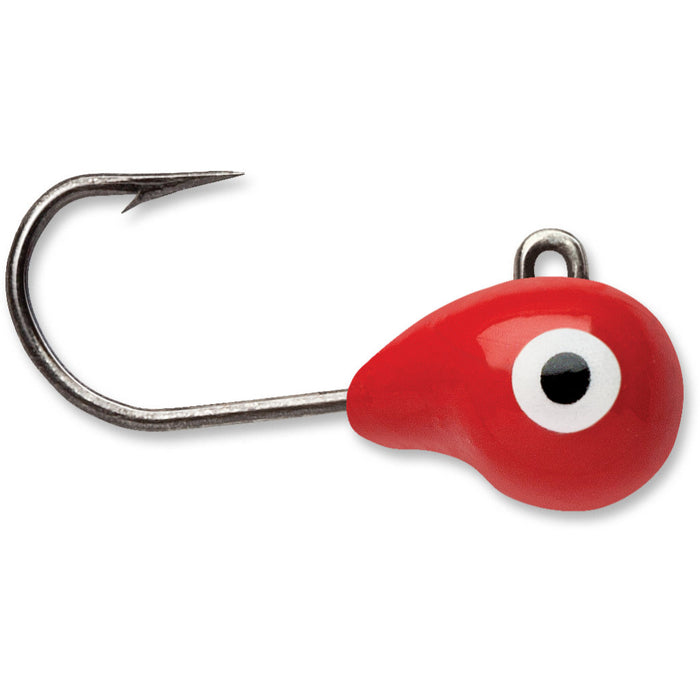 Glow Red VMC Tungsten Tubby Ice Fishing Micro Jig