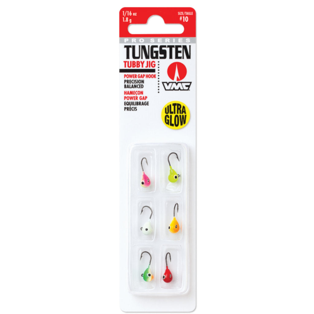  12 Piece Tungsten Ice Fishing Jig Kit with Double