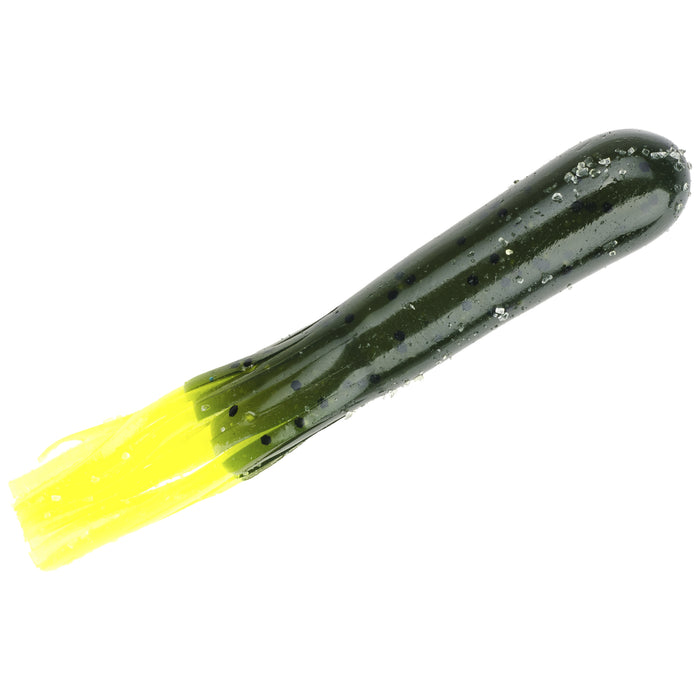 Watermelon Chartreuse Tail Strike King 2.75" Bitsy Tube