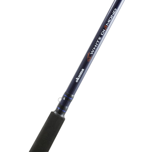 Okuma White Diamond Copper/Wire Line Trolling Rod