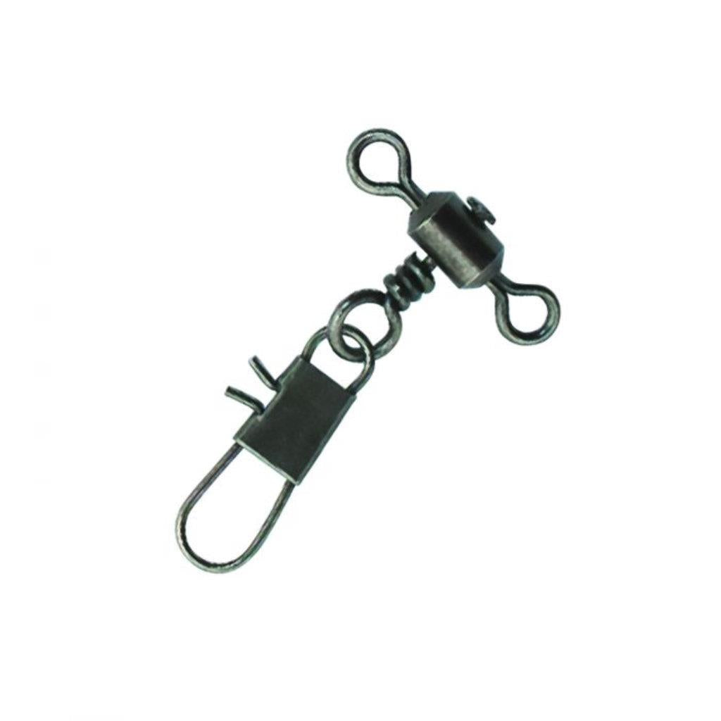 Eagle Claw Barrel Interlock Snap Swivel, Size 1, Black