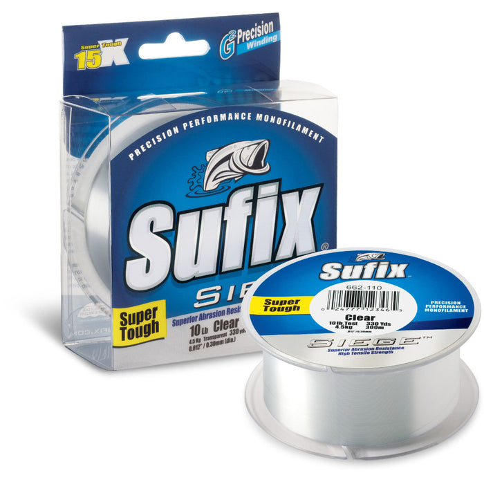 Clear Sufix Siege Monofilament Fishing Line