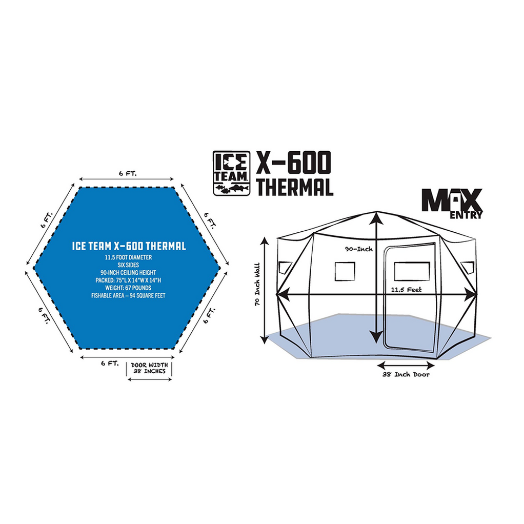 Clam X-600 Thermal Hut | Natural Sports — Natural Sports - The Fishing ...