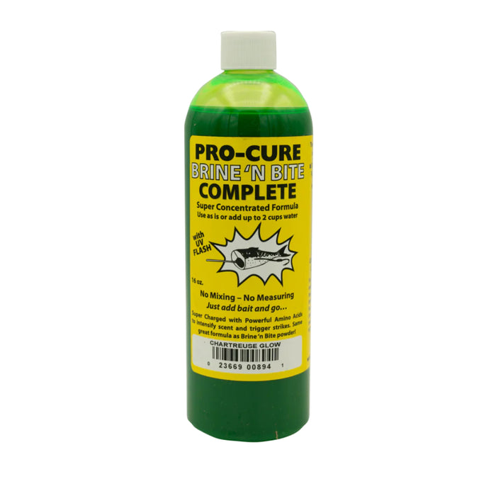 Pro-cure Brine 'N Bite Complete Chartreuse Glow 16 oz
