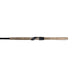 Fishing rod with cork handle on a white background