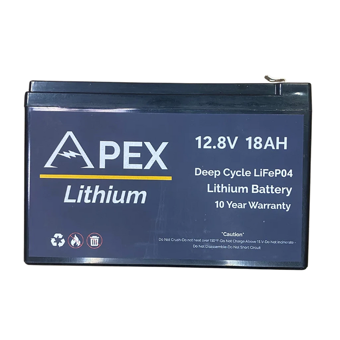 Apex Lithium 12V 18AH Lithium Battery