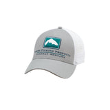 Granite Simms Trout Icon Trucker Fishing Hat