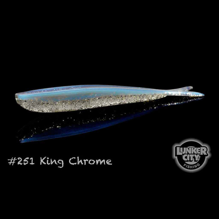 King Chrome Lunker City Fin-S Fish 4" Minnow