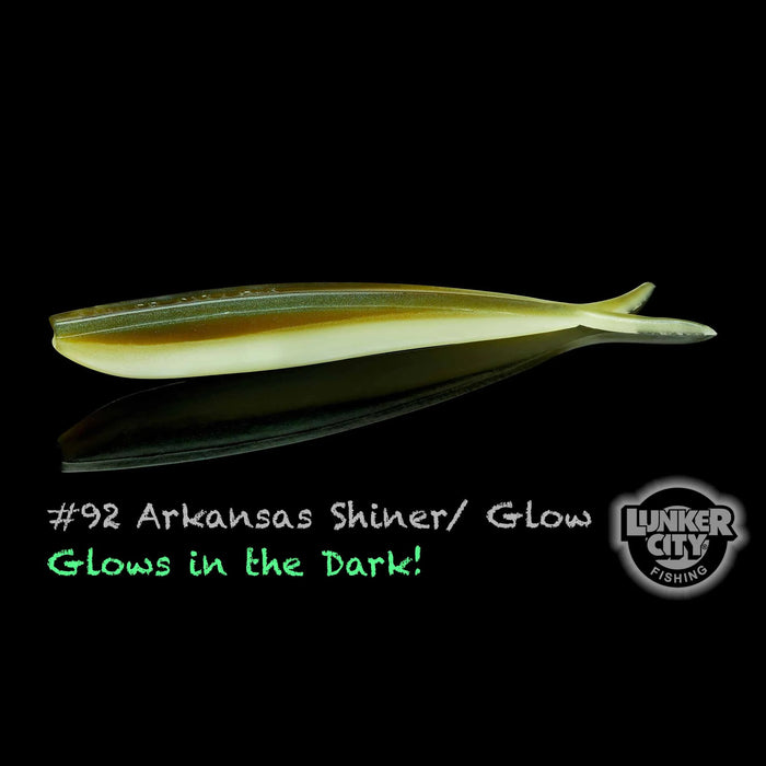 Arkansas Shiner Glow Lunker City Fin-S Fish 4" Minnow