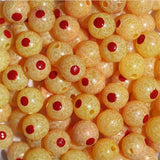 TroutBeads Blood Dot Eggs - Orange Clear