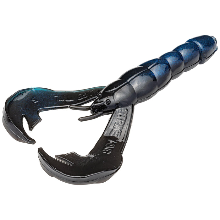 Black Blue Swirl Strike King KVD Perfect Plastics 4" Rage Craw