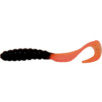 Brown Orange Tail Mister Twister 3" Meeny Original Curly Tail Grub