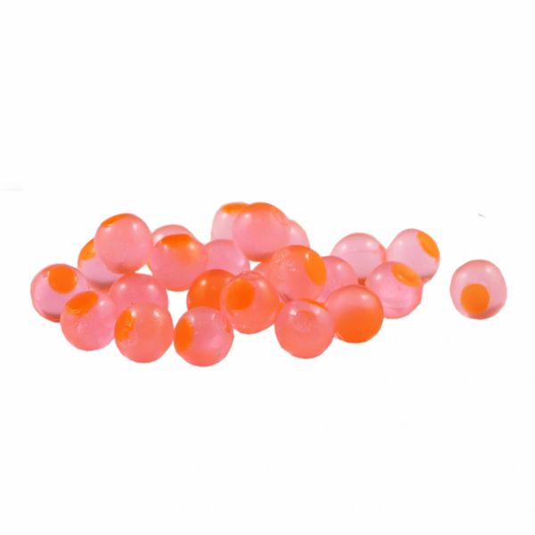 Candy Apple with Orange Dot Cleardrift Embryo Soft Beads for Steelhead Fishing