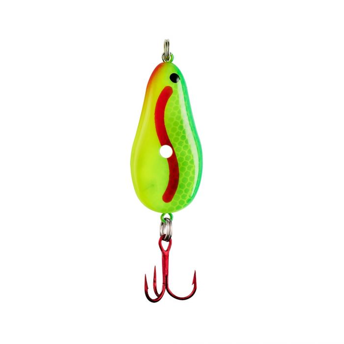 Chartreuse Bloodline Lindy Glow Ice Fishing Spoon