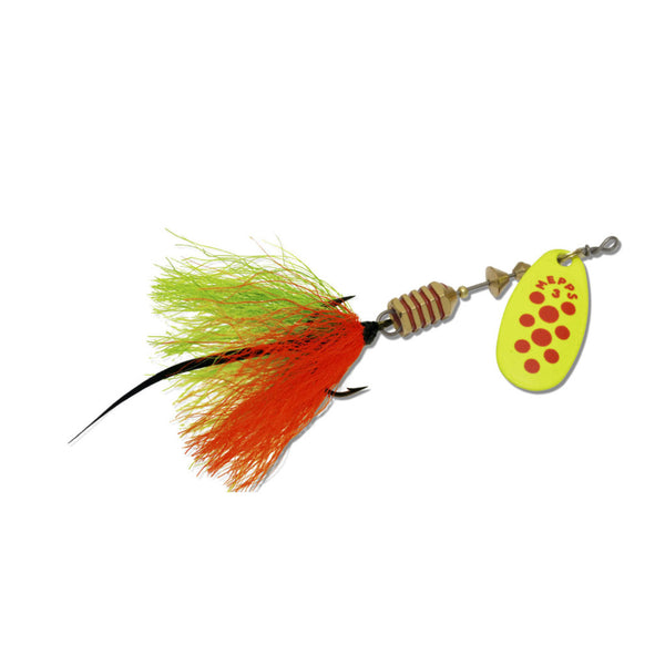 Chartreuse Red Dot Mepps Comet Longtail Inline Spinner