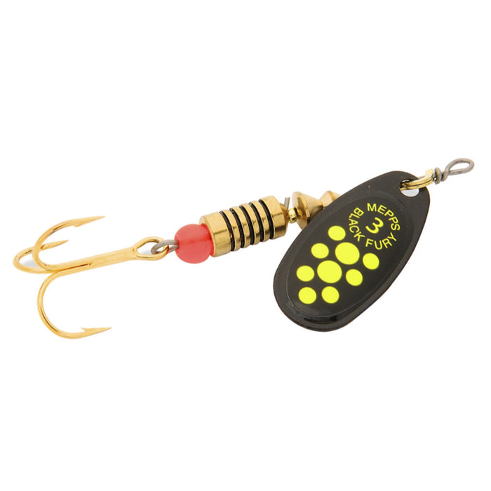 Chartreuse Mepps Black Fury Dressed Spinner