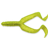Chartreuse Flake Mister Twister Double Tail Grub