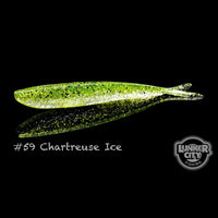 Chartreuse Ice Lunker City Fin-S Fish 4" Minnow