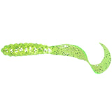 Chartreuse Flake Mister Twister 3" Meeny Original Curly Tail Grub