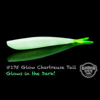 Glow Chartreuse Tail Lunker City Fin-S Fish 4" Minnow