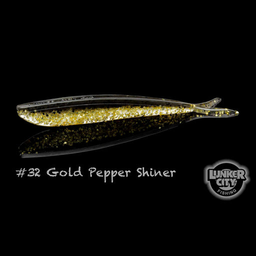Gold Pepper Shiner Lunker City Fin-S Fish 4" Minnow