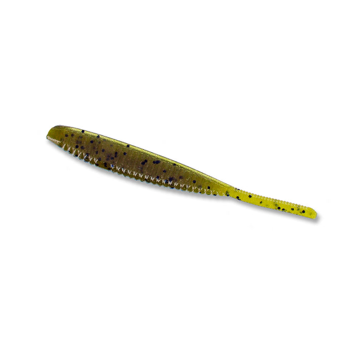Green Pumpkin Pepper Gary Yamamoto Shad Shape Worm - 3.75" Drop Shot Bait