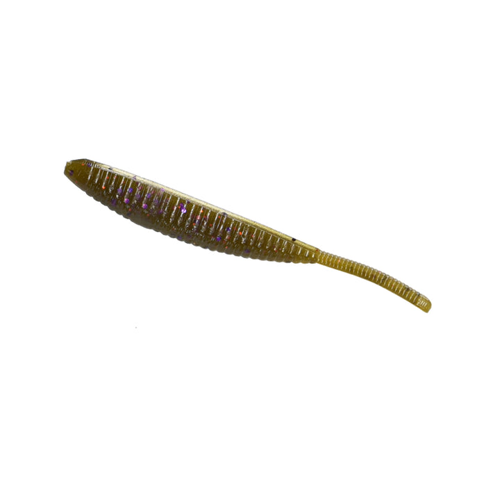 Green Pumpkin Purple Copper Gary Yamamoto Shad Shape Worm - 3.75" Drop Shot Bait