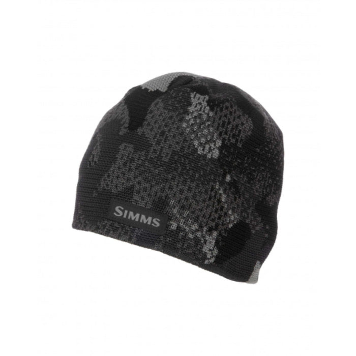 Hex Flo Camo Carbon Simms Everyday Beanie Fishing Hat