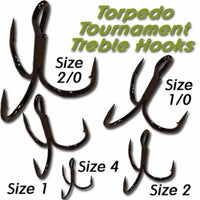 Torpedo Tournament Treble Hooks - Natural Sports - The Fishing Store