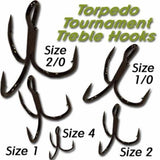Torpedo Tournament Treble Hooks - Natural Sports - The Fishing Store